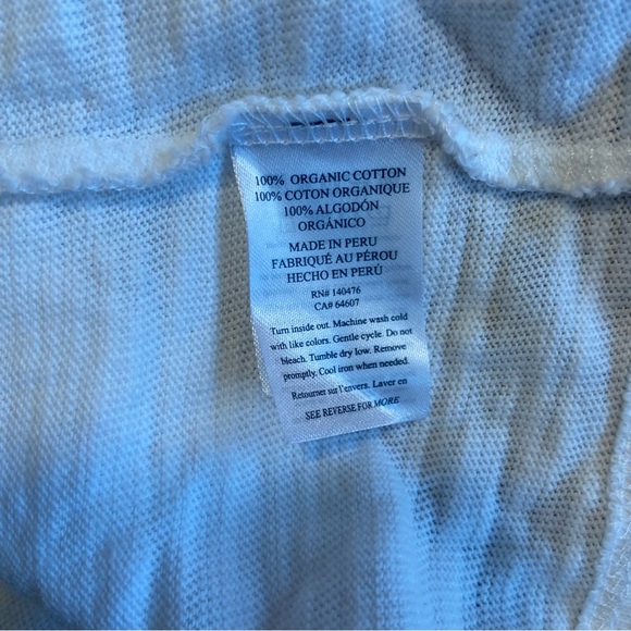 FAHERTY WHITE ORGANIC COTTON SUNWASHED SLUB MUSCLE SUSTAINABLE TANK TOP - Picture 14 of 15